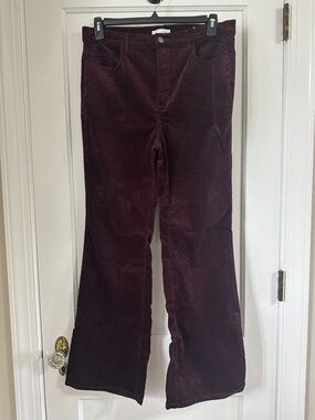 LOFT Deep Wine Corduroy Pants